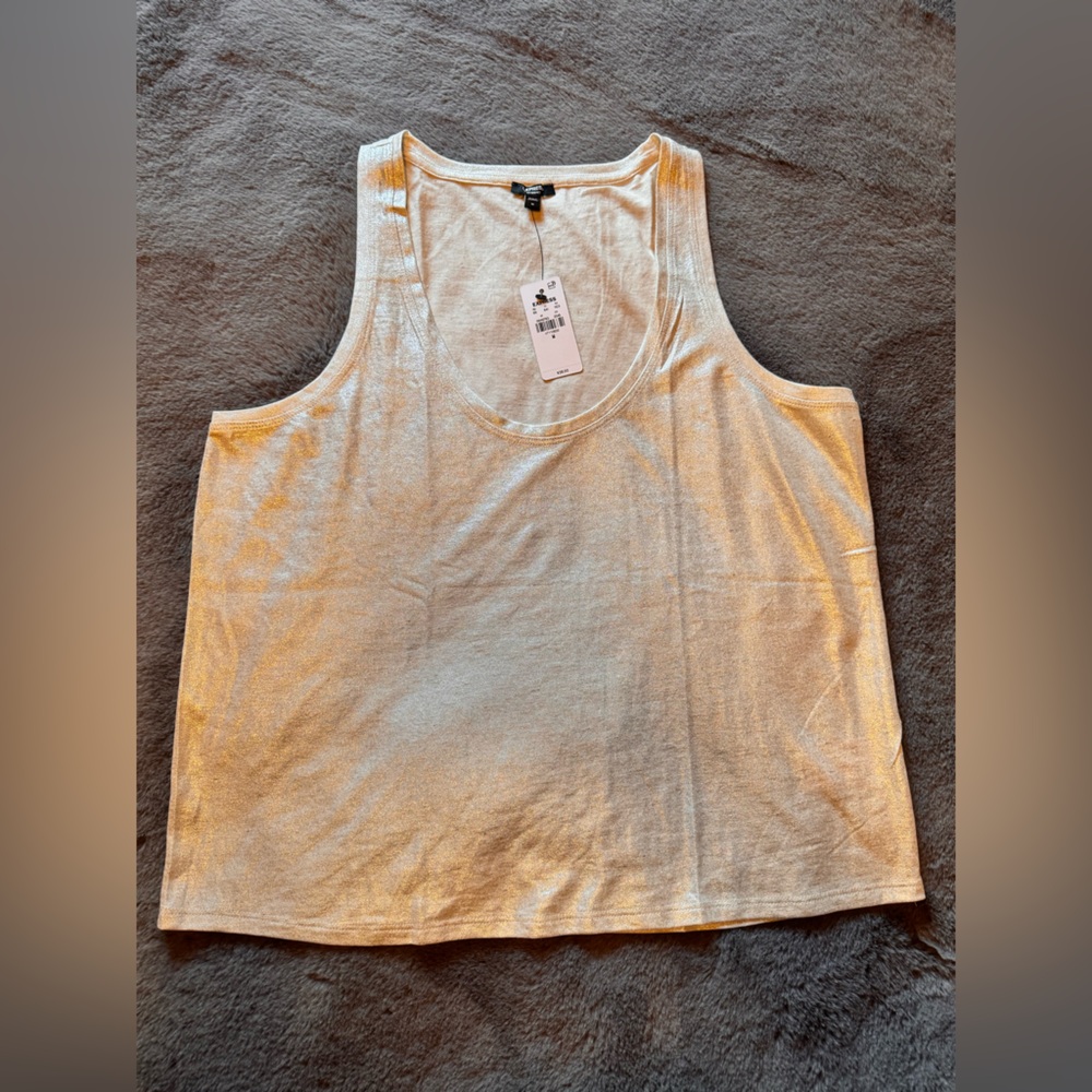 Express Shine Skimming Tank in Champagne Metallic